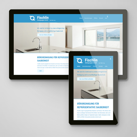 Webdesign Fischlin Reinigungen Baar