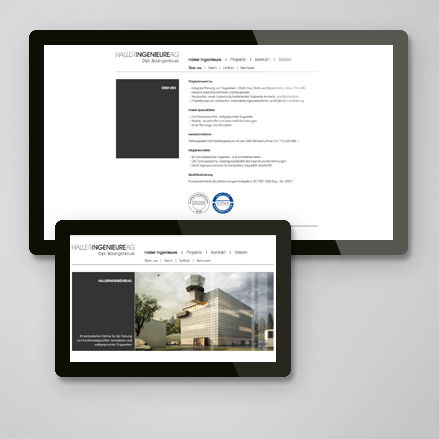Webdesign Haller Ingenieure Baar